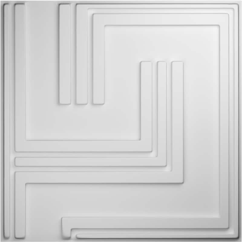 19 5/8"W x 19 5/8"H Geometric EnduraWall Decorative 3D Wall Panel - 10-Pack - Unfinished
