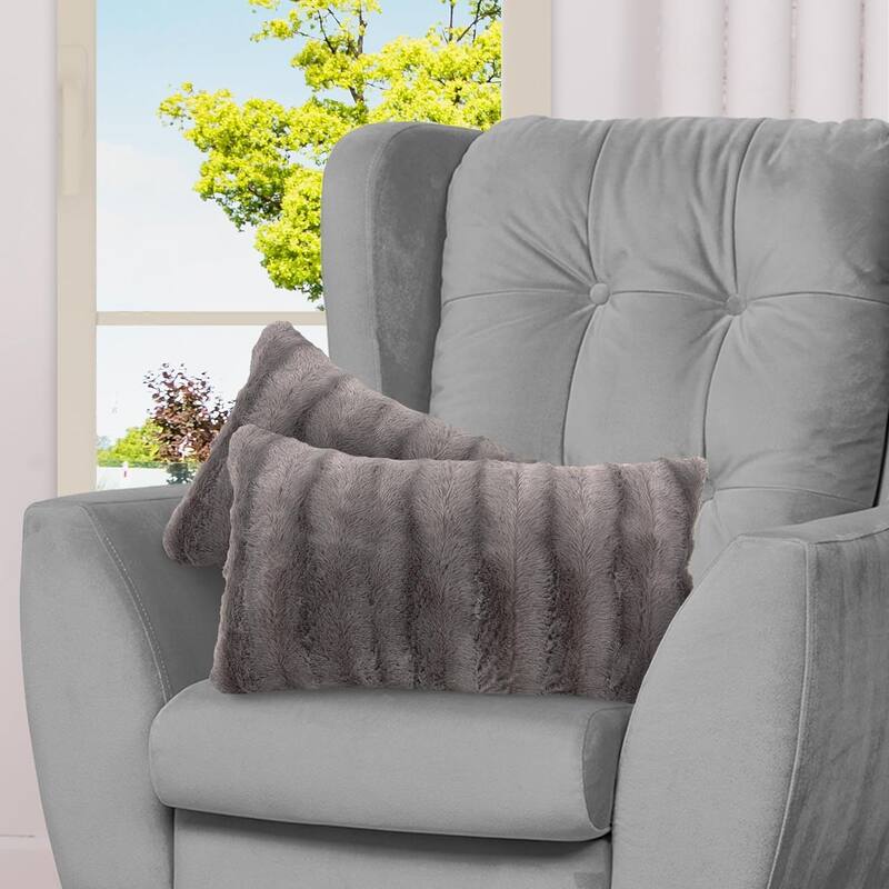 Cheer Collection Decorative Throw Pillows (Set of 2) - Grey