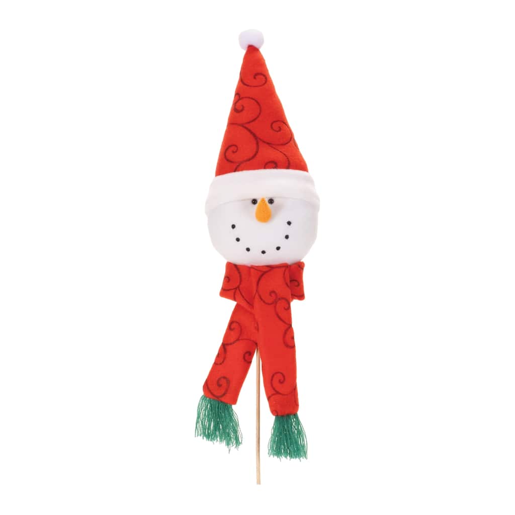 Plush Snowman Head Pick (Set of 6)