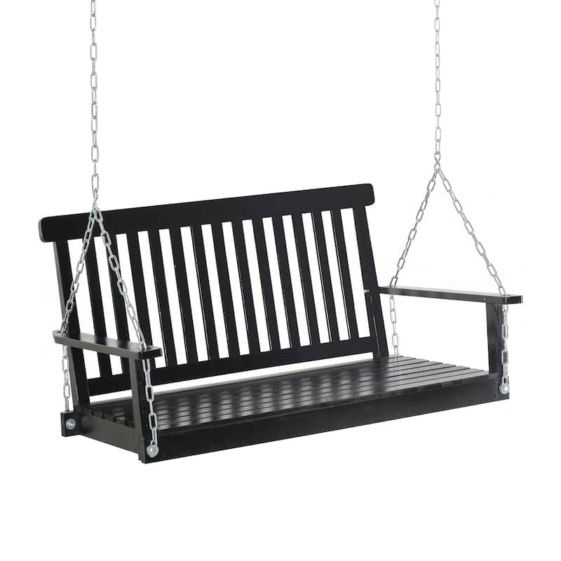 2-Seater Hanging Porch Swing Outdoor Patio Swing Chair Seat