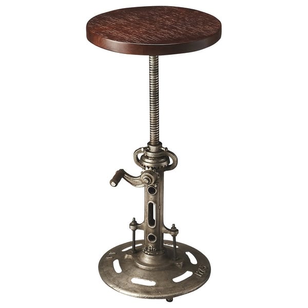 slide 2 of 2, Handmade Everson Brown Wood and Metal Bar Stool (India) - N/A Multi-Color