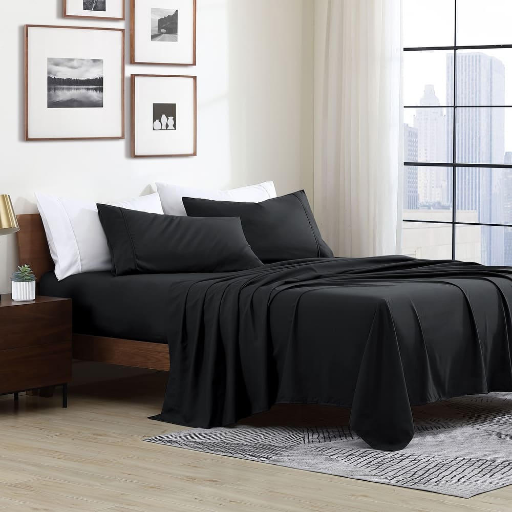 Swift Home Double Brushed Ultra Soft Microfiber Sheets 4-Piece Sheet Set Bedding Set - Assorted Colors