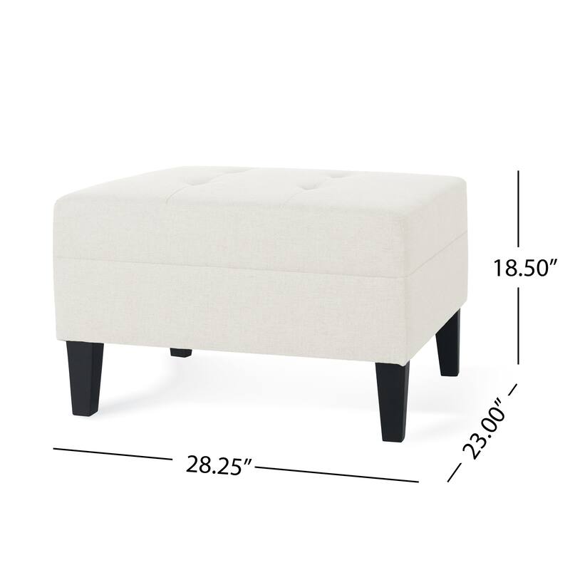 Tiernan Tufted Fabric Ottoman by Christopher Knight Home