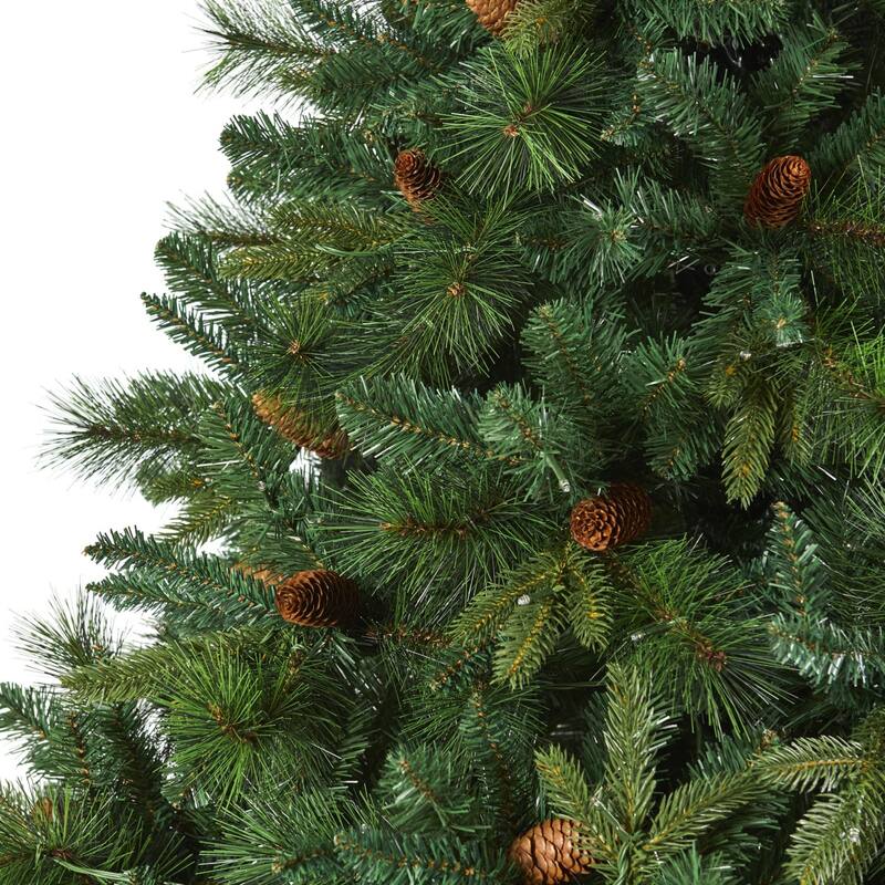 Pre-Lit Full West Virginia Mixed Pine Artificial Christmas Tree - 7.5' - Clear LED Lights - 7.5 Foot