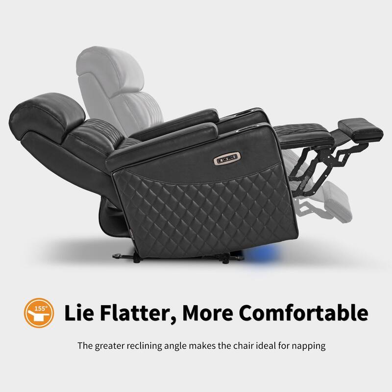 MCombo Power Recliner Chair, Electric Reclining Sofa with Adjustable Headrest and USB & Type Port, Faux Leather HTS432