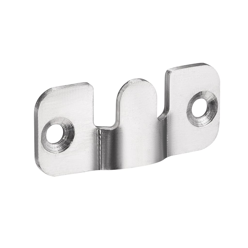 Flush Mount Bracket, 43x19mm Stainless Steel Clip Hook Hanger, 10 Pcs - Silver Tone - 43mm x 19mm, 10 Pcs