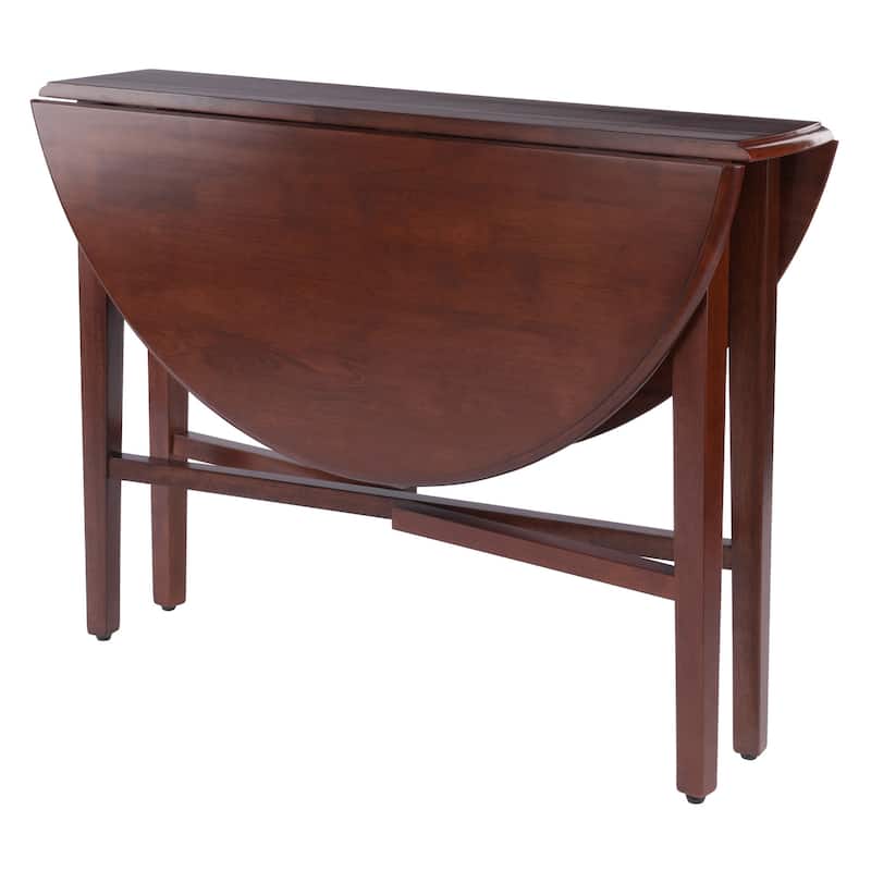 Hannah Double Drop Leaf Round Dining Table, Walnut