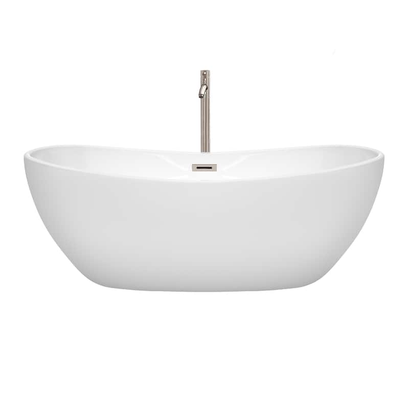 Wyndham Collection Rebecca 65-inch Freestanding Bathtub with Faucet