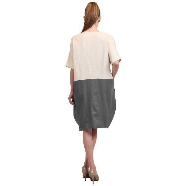 Shop Ne People Women S Casual Short Sleeve Color Block Cute Tunic