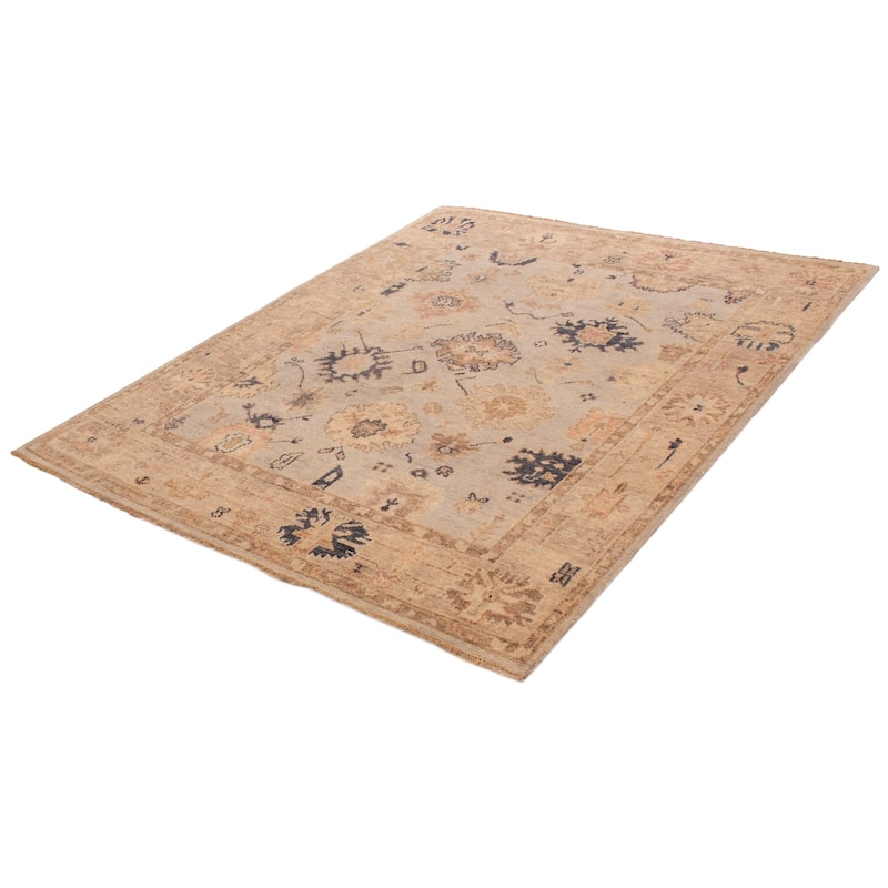 ECARPETGALLERY Hand-knotted Jules Serapi Light Grey Wool Rug - 8'2 x 9'11