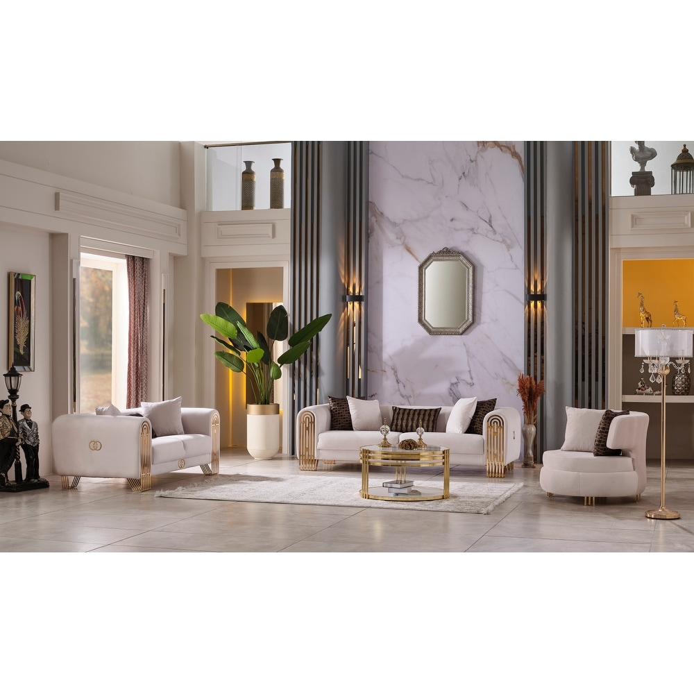 Monera Modern Living Room Sofa With Gold Leg - Bed Bath & Beyond - 42263465