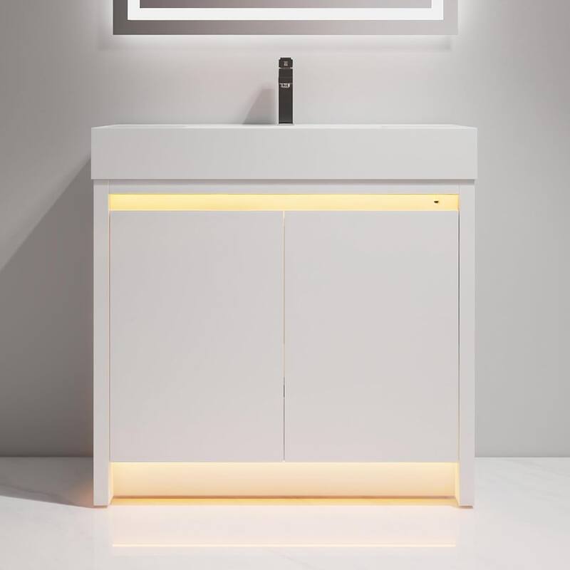 Blossom 48" All Wood Freestanding Bathroom Vanity with Acrylic Sink