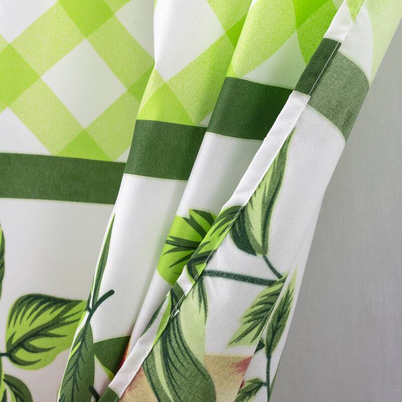 Ruffle Apple Tier and Valance Kitchen Curtain Set