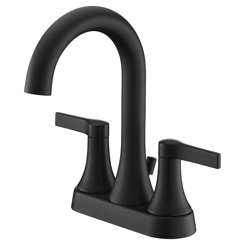 Ultra Faucets Nita Collection Two-Handle 4" Centerset Lavatory Faucett - Matte Black UF46417