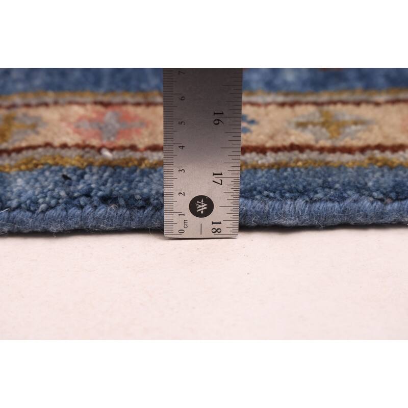 ECARPETGALLERY Hand-knotted Modern Oushak Dark Blue Wool Rug - 8'0 x 10'0