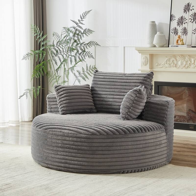 Corduroy Sponge single sofa,No Assembly Required