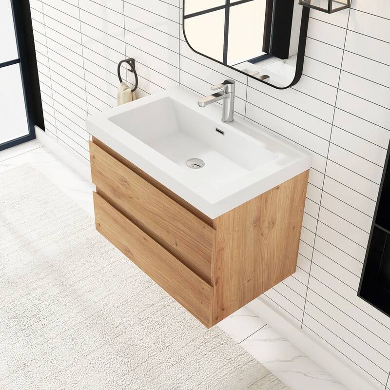 Floating Bathroom Vanity with Resin Top