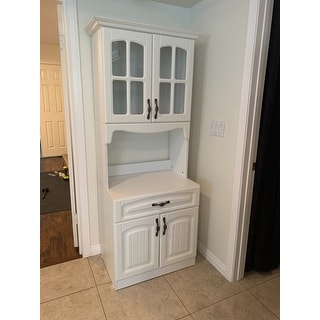Living Skog 73'' Galiano Pantry Kitchen Storage Cabinet White For