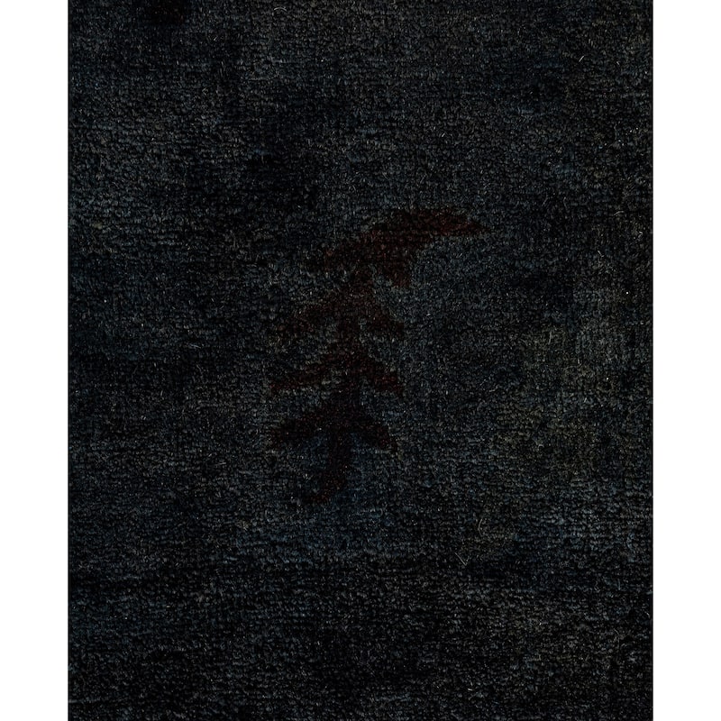 Overdyed One-of-a-Kind Hand-Knotted Area Rug - Black - 10' 1" x 13' 6"