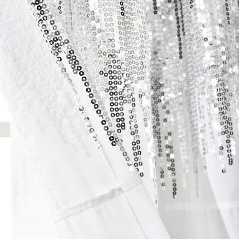 Lush Decor Shimmer Sequins Window Curtain Panel Pair - 84" x 42" - 84" x 42"