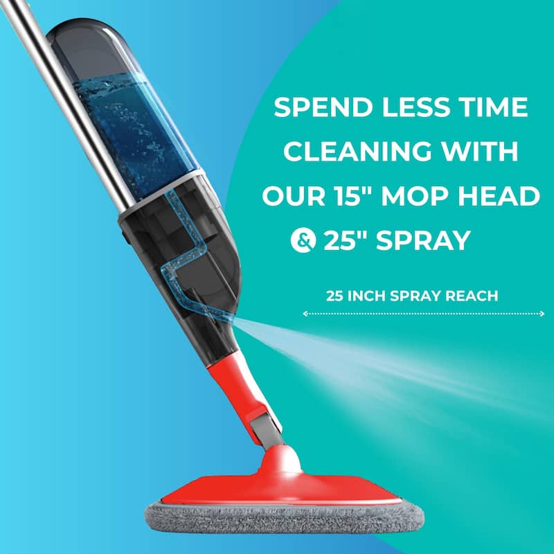True & Tidy SPRAY-250 Spray Mop, Red