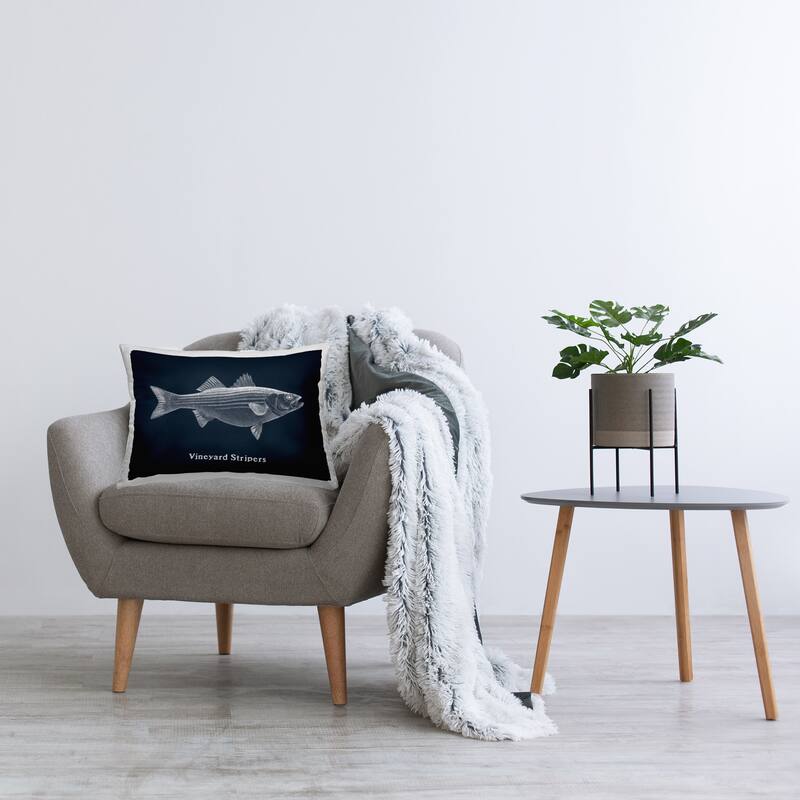 Stupell Vineyard Stripers Fish Decorative Printed Throw Pillow Design by Phillipa Katz