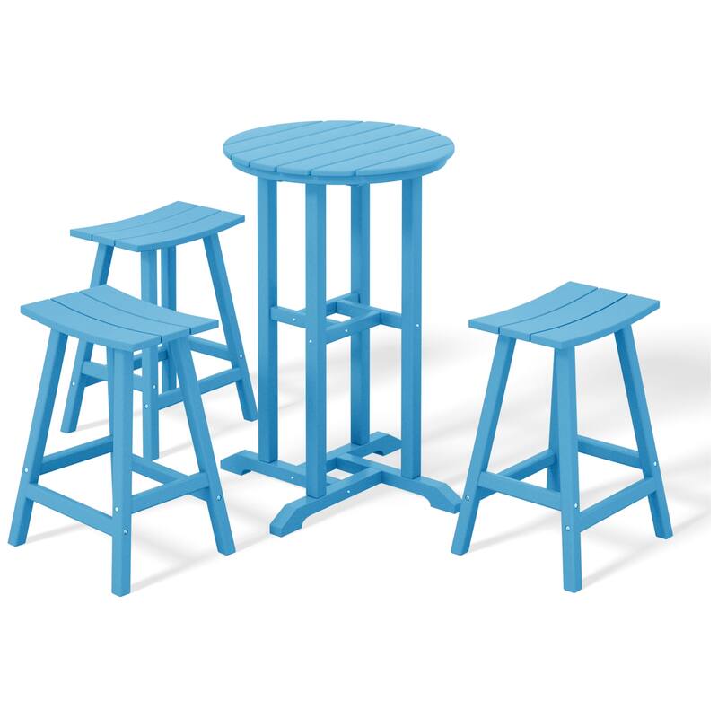 Laguna Hdpe All Weather Outdoor Patio Bistro Counter Set (4-Piece Set)