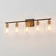 preview thumbnail 7 of 10, KAWOTI Rive 5-Light Dimmable Bathroom Vanity Light Antique Brass