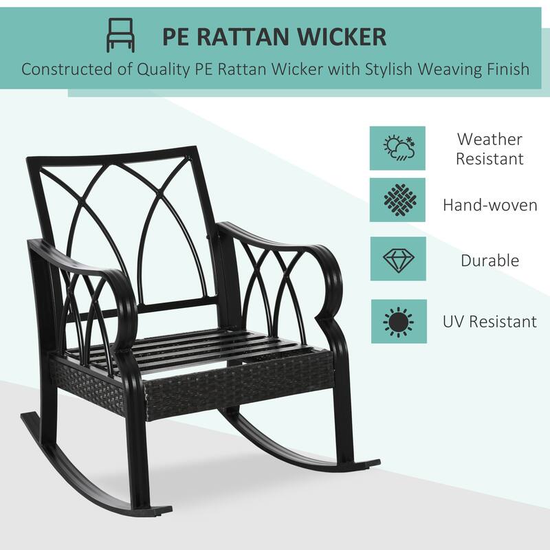 Outstanding Outdoor Wicker Rocking Chair for Relaxation and Enjoyment
