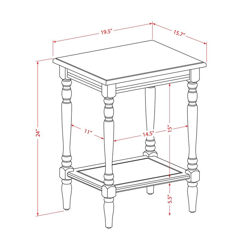 Modern Nightstand - Gray Side Table with Shelf - Bedroom End Table - Small Space Furniture - Sturdy & Stylish