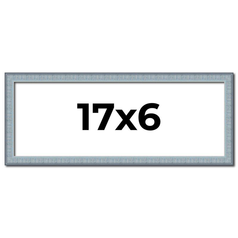 17x6 Frame Rustic Sky Blue Solid Wood Picture Frame | 0.75 Inch