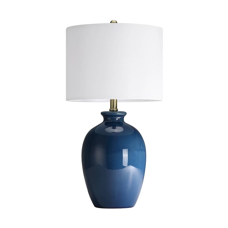 Ceramic Table Lamp with White Shade