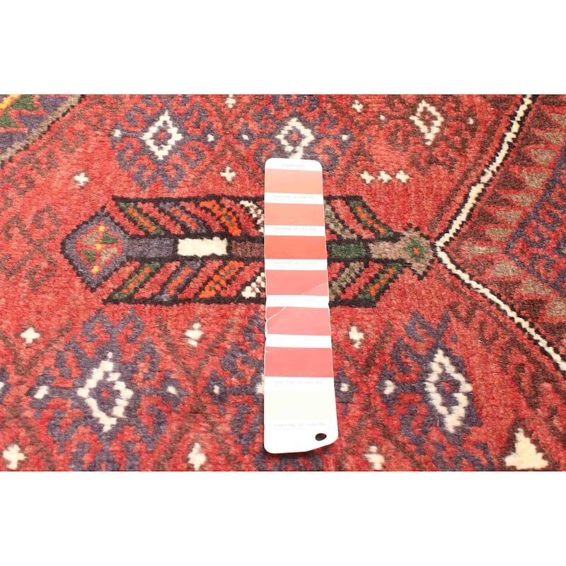 ECARPETGALLERY Hand-knotted Andelz Red Wool Rug - 4'2 x 6'4