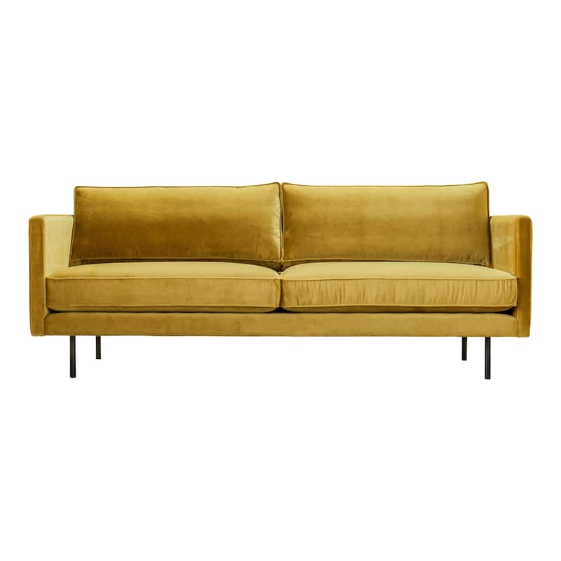Aurelle Home Majestic Scandinavian Modern Velvet Sofa