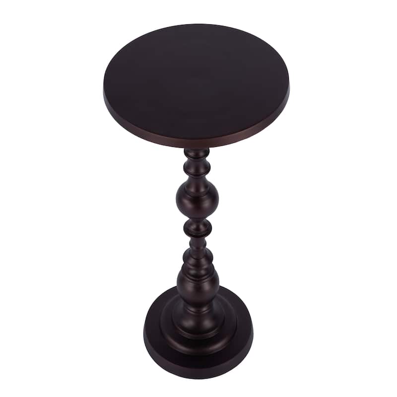 Darien Outdoor Round Pedestal Side Table