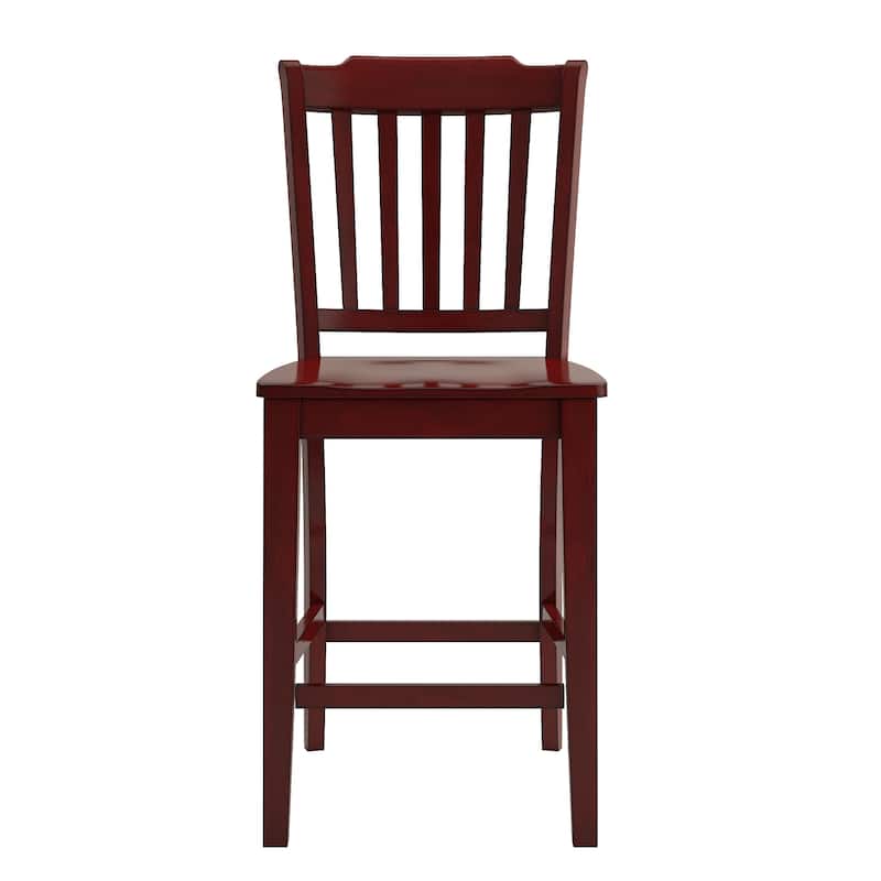 Eleanor Slat Back Wood Counter Chairs (Set of 2) by iNSPIRE Q Classic