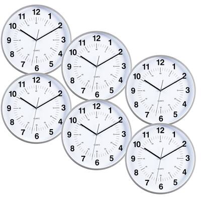 kieragrace Synchro Silent Wall Clock - Gray - 12"