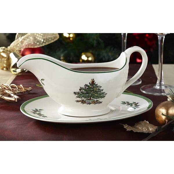 Spode Christmas Tree Gravy Boat & Stand 9 Ounces Bed Bath & Beyond