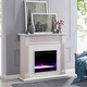 preview thumbnail 25 of 26, SEI Furniture Chase Contemporary Grey Wood Electric Fireplace