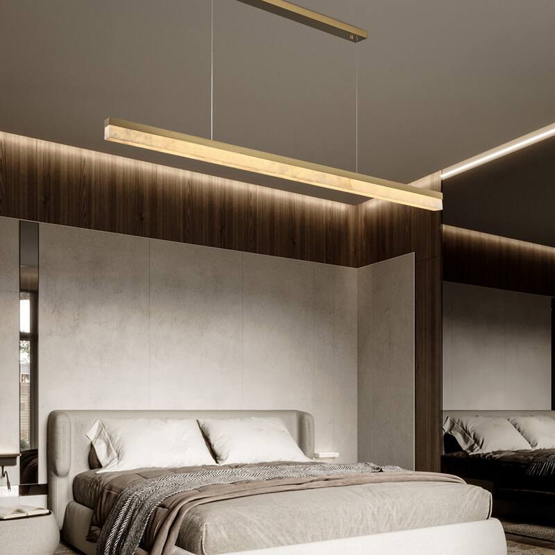 KAYLA Alabaster Pendant Light 1200 - 1800 Matte Black/Gold