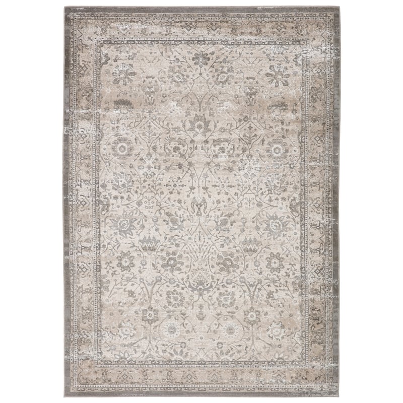 Odel Oriental Gray/ White Area Rug - 11' 8" x 15' - Rectangle