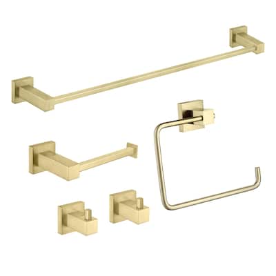 Cube 5-Piece Bathroom Hardware Set