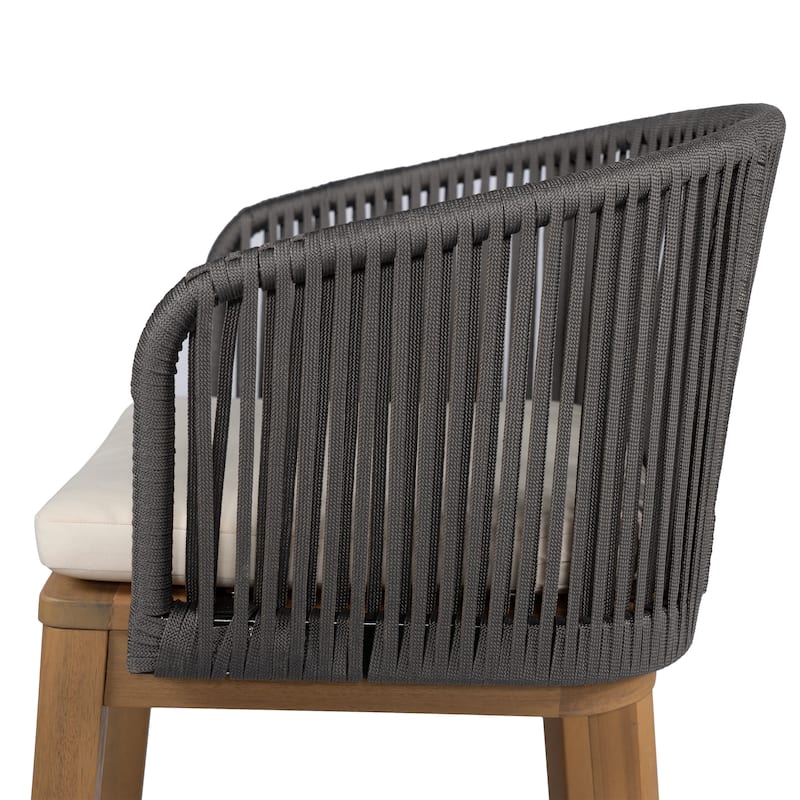 Christopher Knight Home- Eulalia Acacia Wood Patio Bar Stool (Set of 2)