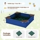 preview thumbnail 7 of 21, Large Kids Sandbox with Cover & Seats, HDPE Outdoor Sand Pit for Backyard Play, Ages 3+ - 48.5" x 48.5" x 12.5"