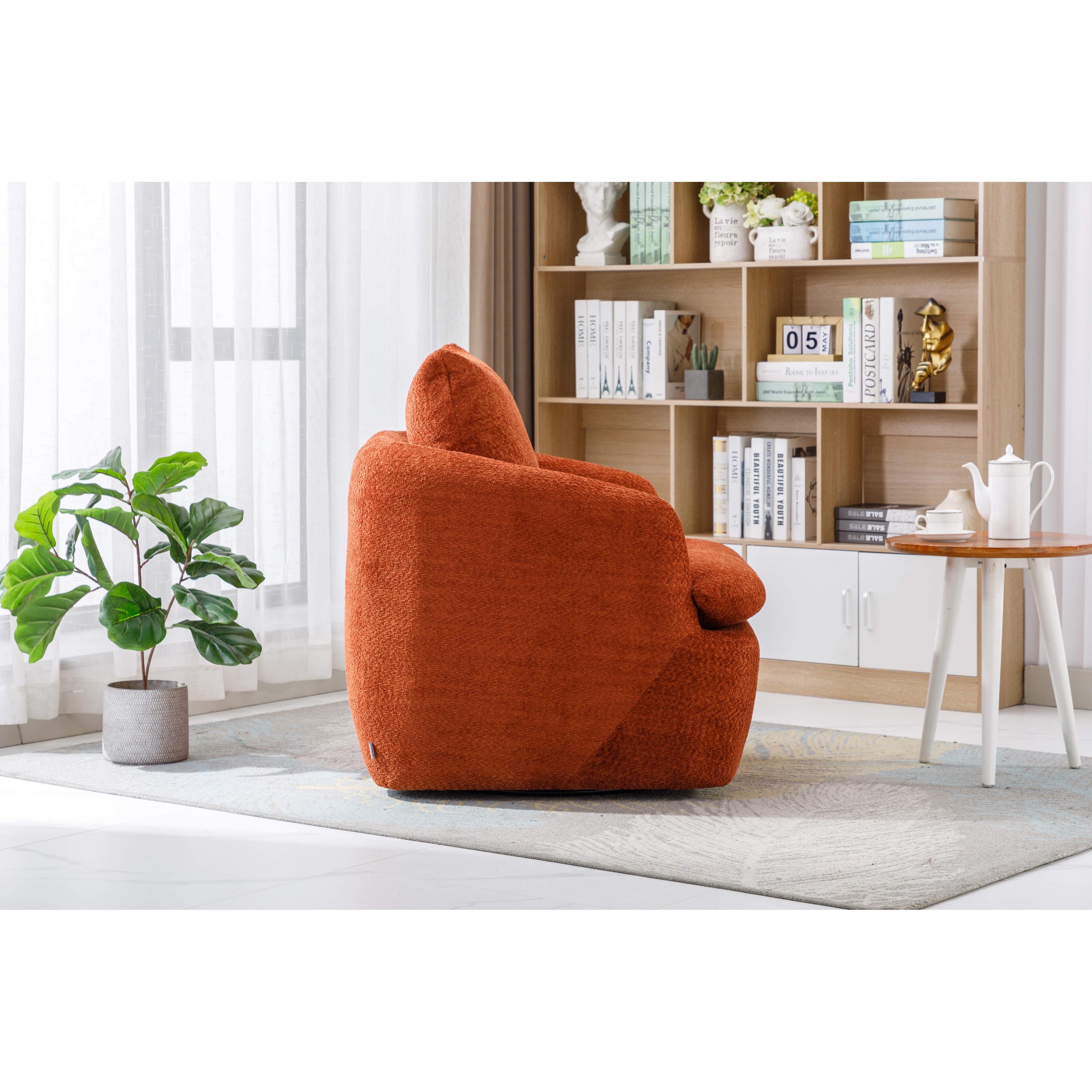 Orange deals round chair