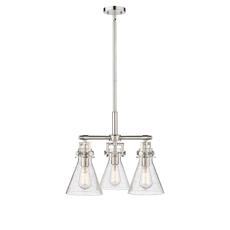 Innovations Lighting Newton Cone - 3 Light 7" Stem Hung Pendant