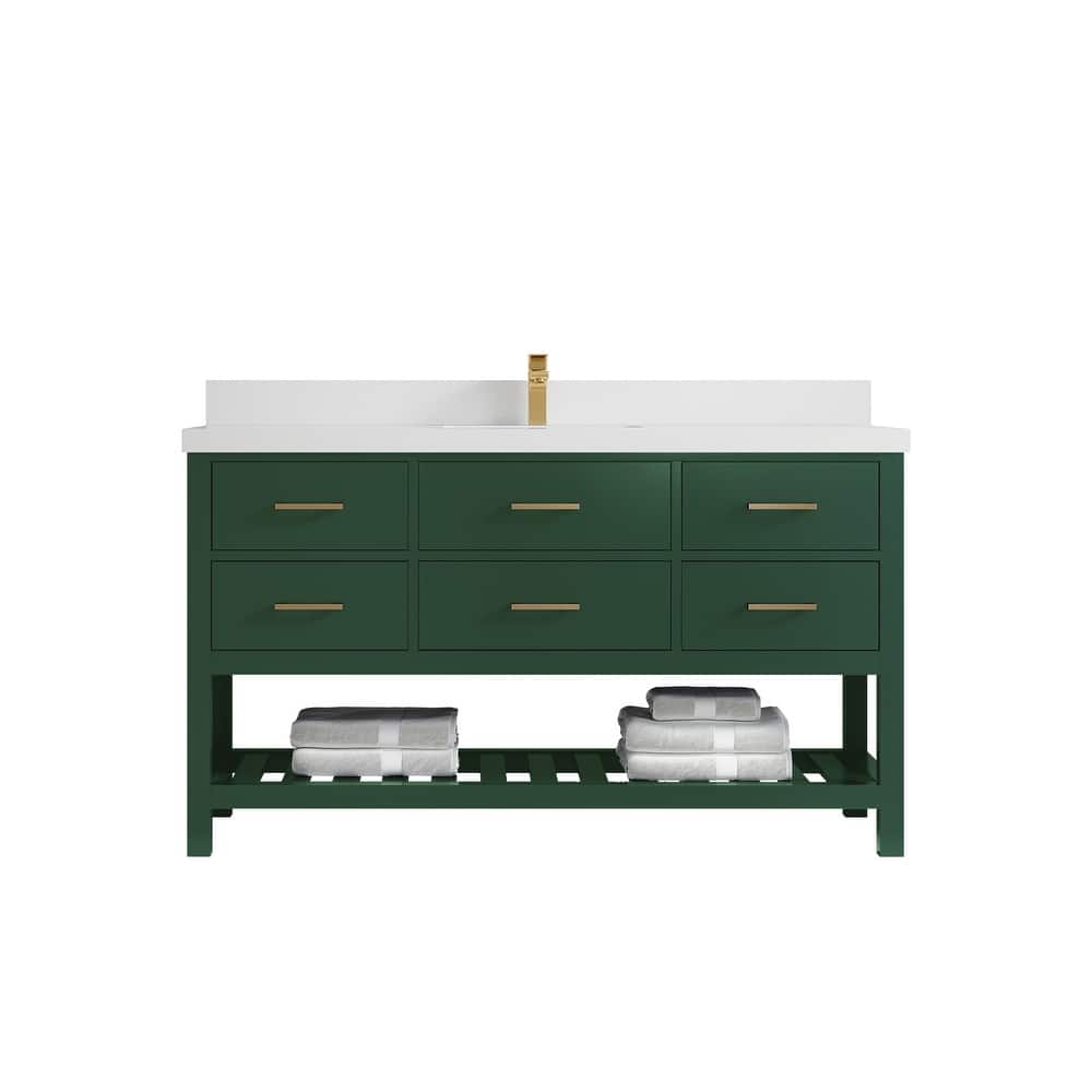 Willow Collections 60 in. W x 22 in. D Parker Single Sink Bathroom Vanity with Countertop