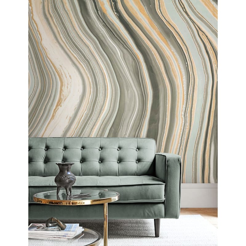 NextWall Botswana Marbled Agate Peel and Stick Wall Mural