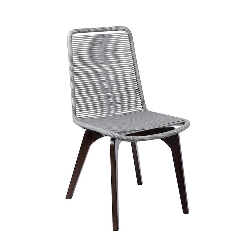 Oasis and Island 5 Piece Eucalyptus and Concrete Outdoor Patio Dining Set