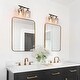 preview thumbnail 7 of 18, Modern Black Gold Bathroom Vanity Light Hammered Glass Wall Sconces